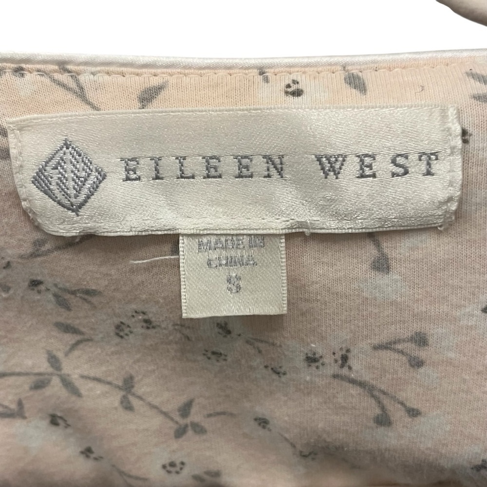 Eileen West Pink Floral Lace Trim Nightgown Size S - Picture 3 of 6